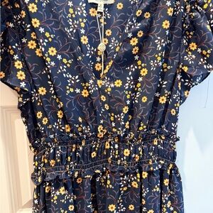 NWT Nordstorm Floral Navy Dress